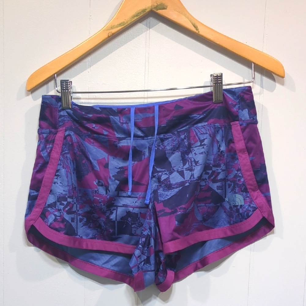 The North Face Purple & Blue Printed Athletic Shorts